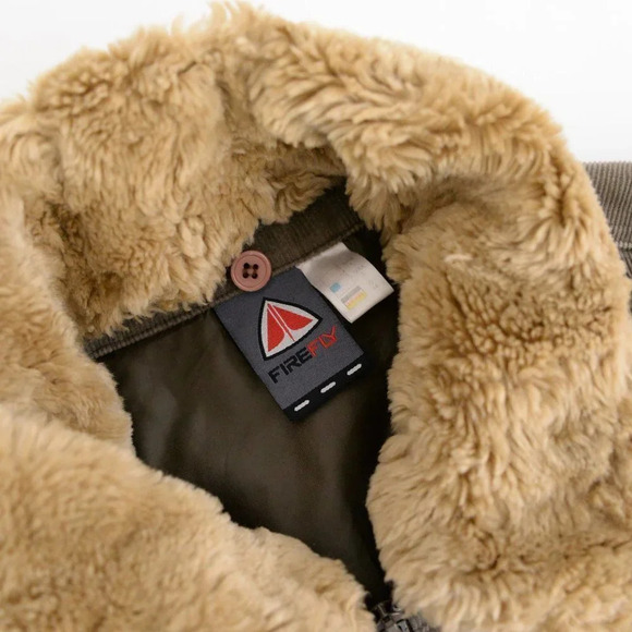 Fire Fly Brown Cord  Bomber Jacket Size Large - Picture 12 of 13